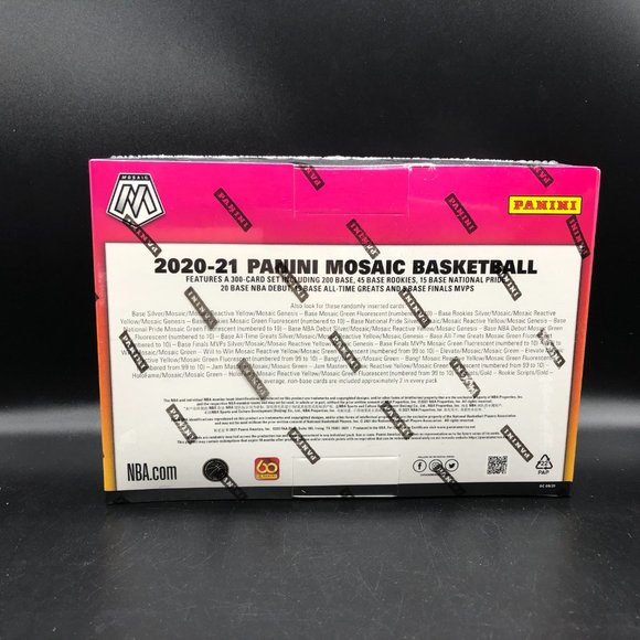 2020-2021 Panini Mosaic NBA Basketball Mega Box Target Green Fluorescent Prizms - Picture 3 of 4